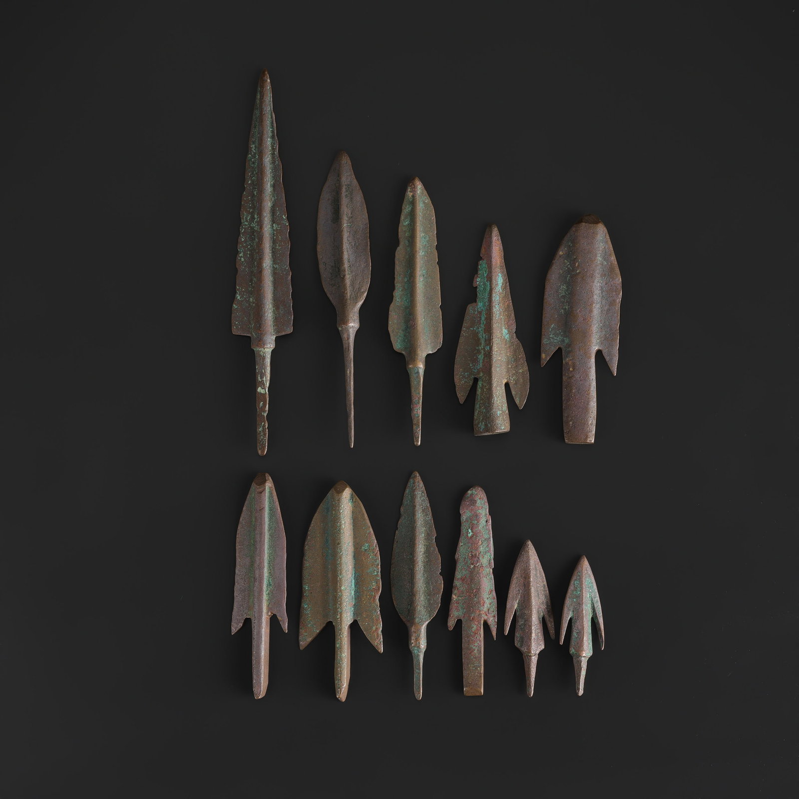 Lot Of Ancient Rare Old Roman Byzantine Bronze Small Spear Heads Arrows (1 of 2)