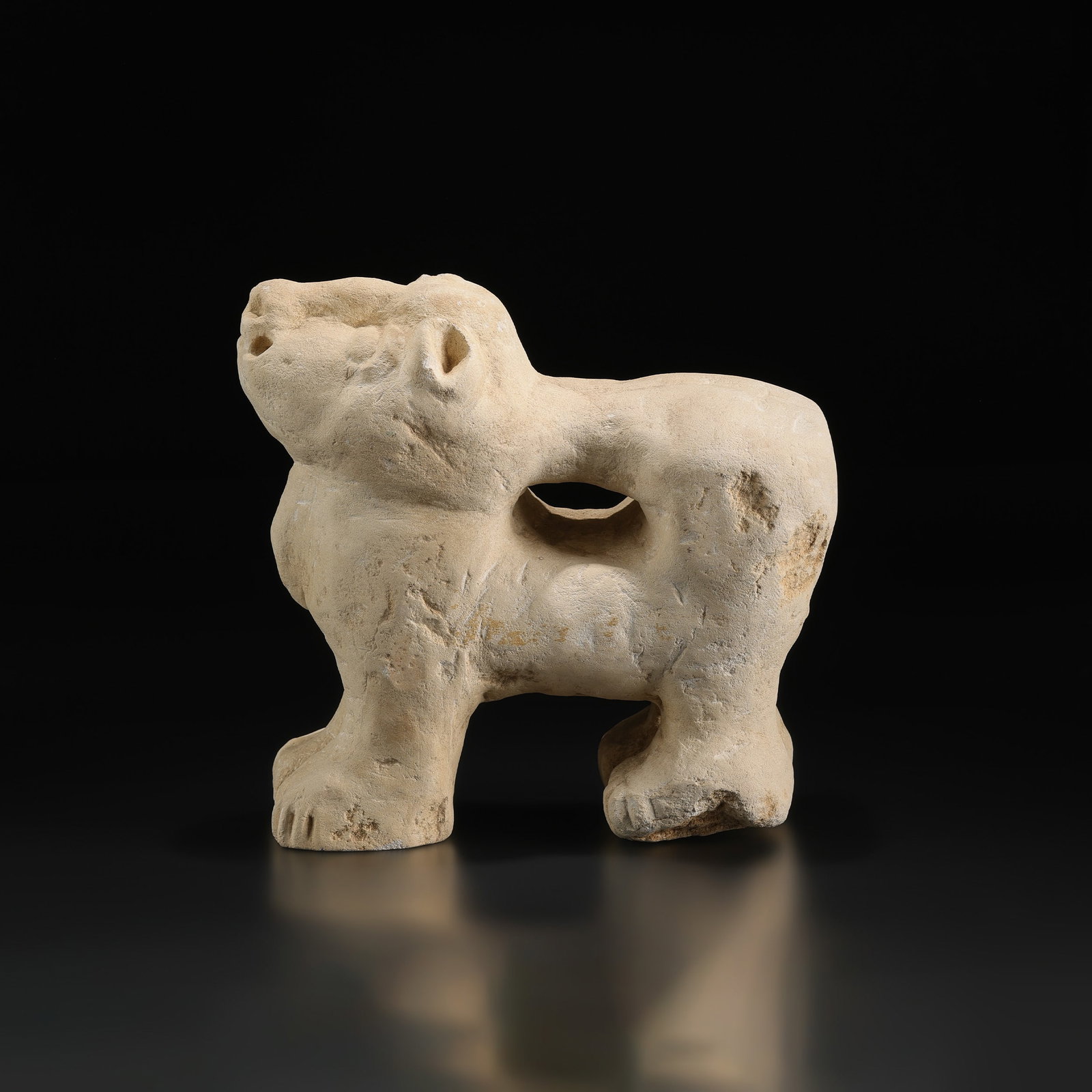 Ancient Near Eastern Bactrian Stone Zoomorphic Sculpture Possibly Feline (1 of 5)