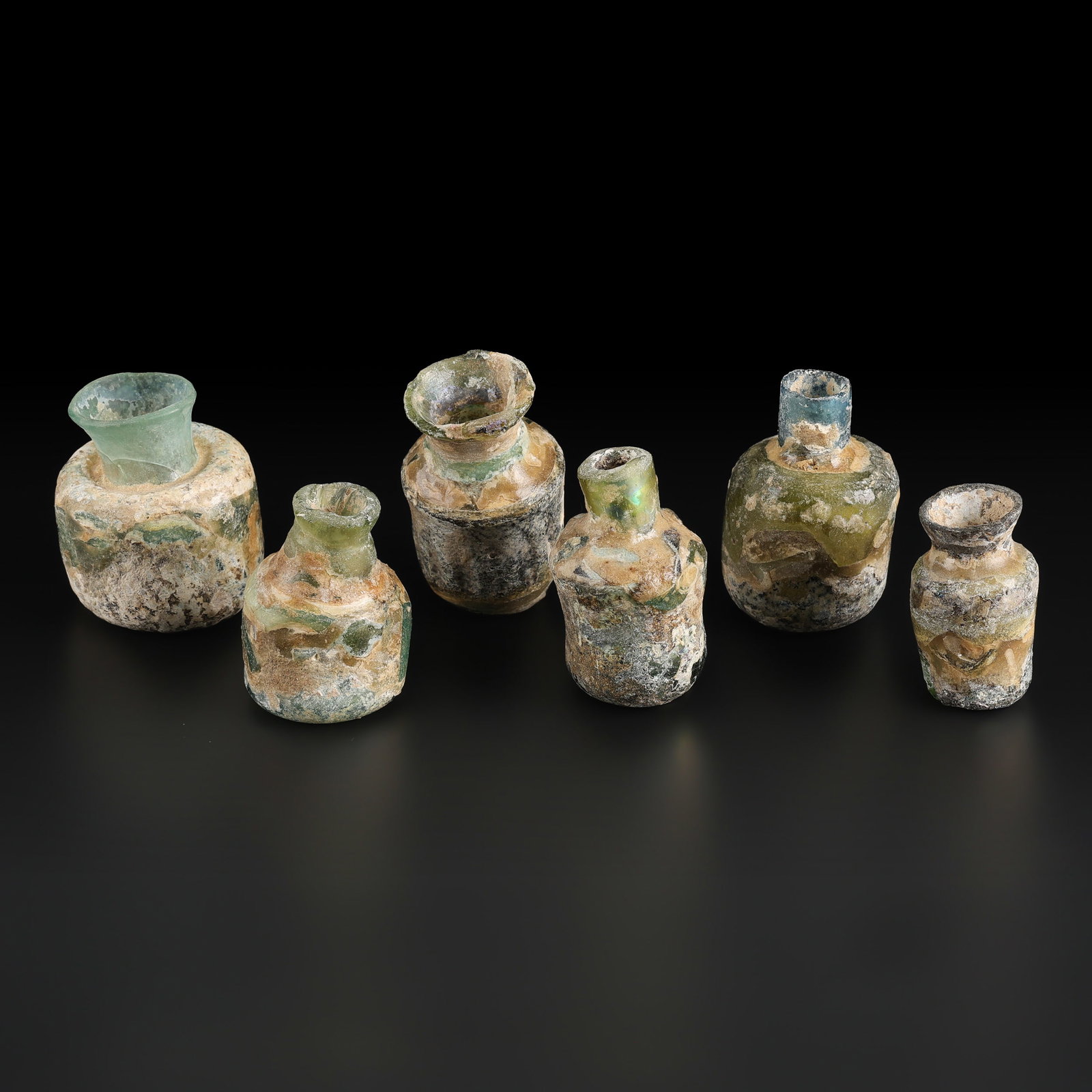 Ancient Roman Glass Bottle Vessel Lot (1 of 5)