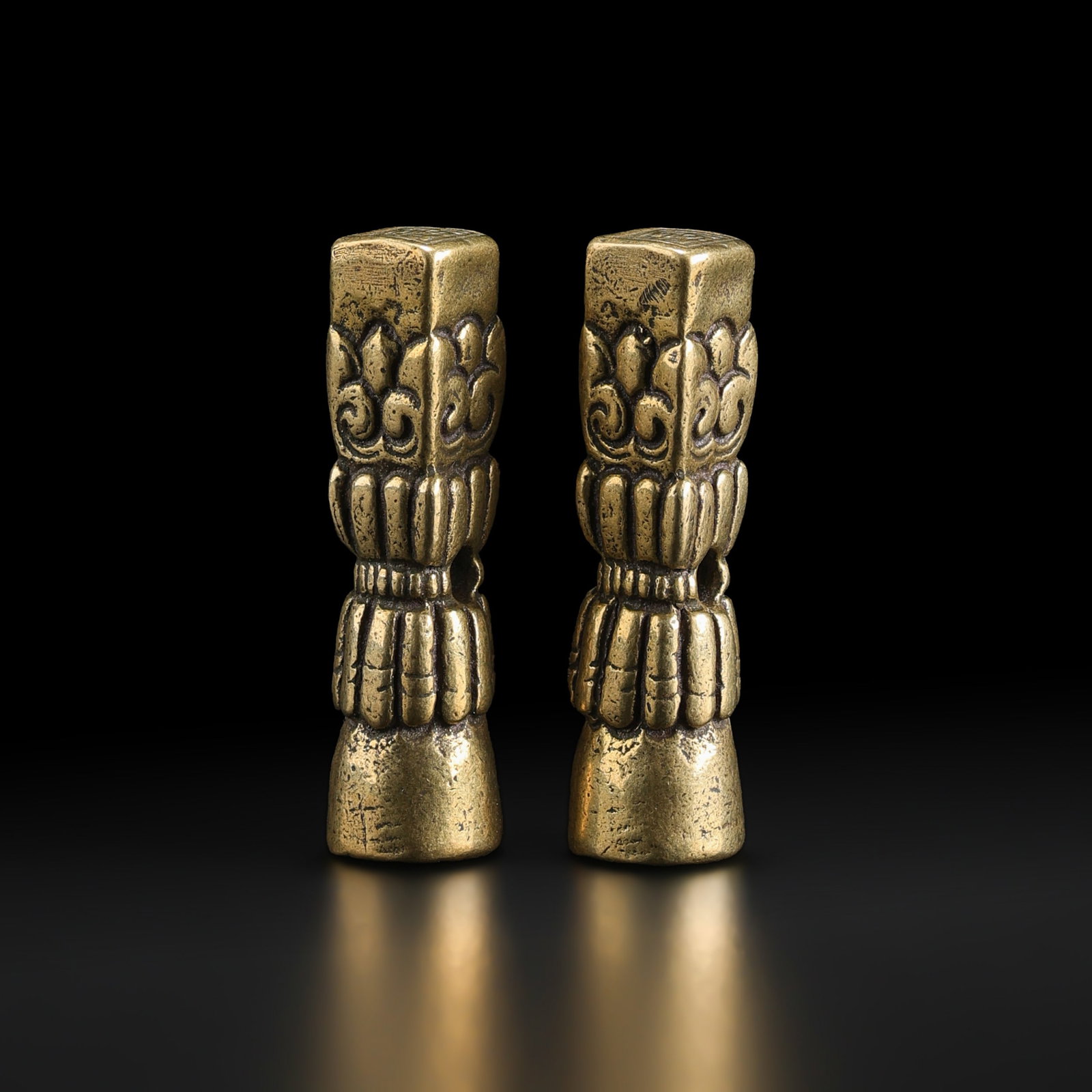 Old TIbetan Hand Made Bronze Seal Pendants Feng Shui (1 of 4)