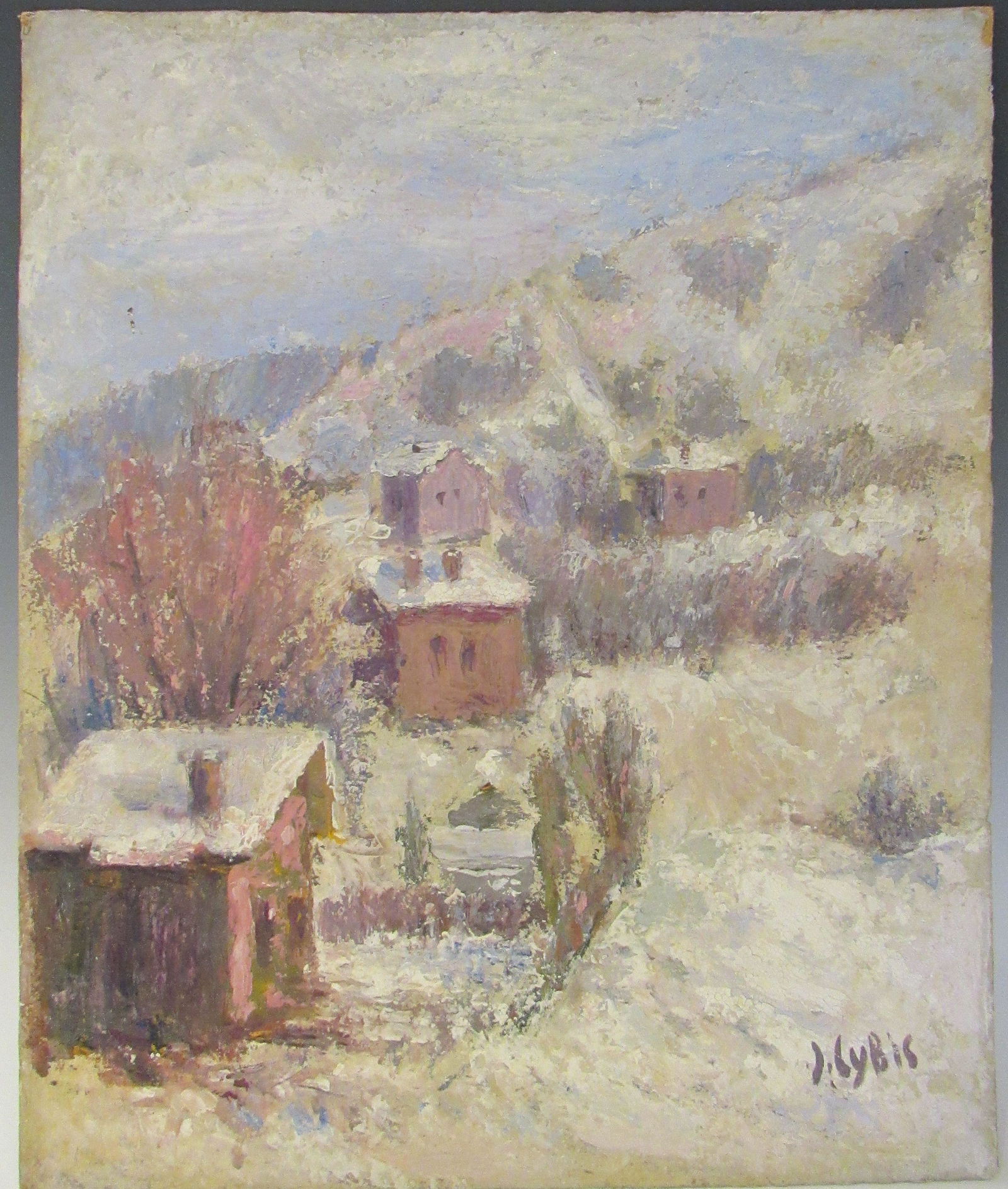 Jan Cybis (POLISH 1897-1972) Winter Scene Painting (1 of 3)