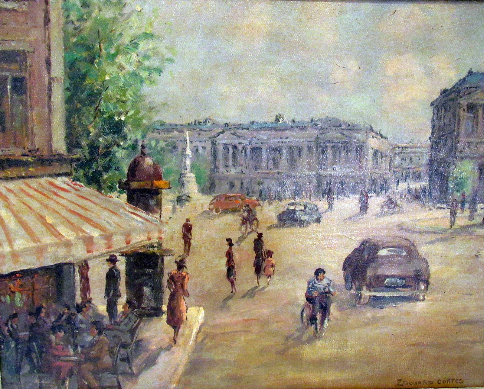 Edouard Cortes (French 1882-1969) Oil Street Scene (1 of 4)