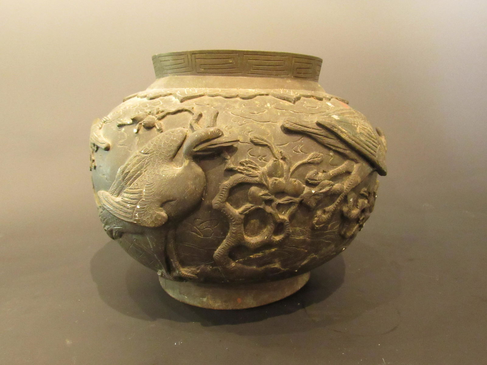 Antique Signed Chinese Vase Bowl (1 of 8)