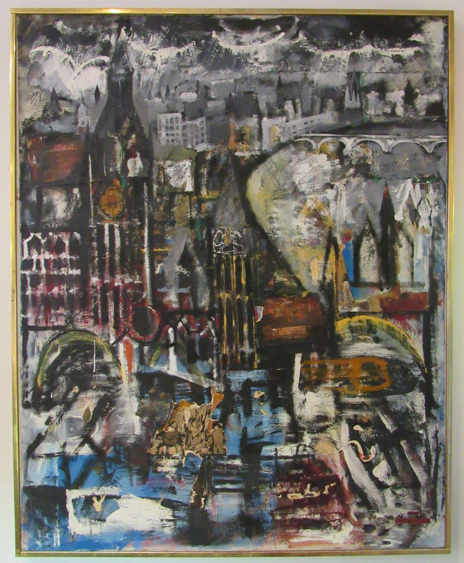 London Abstract Oil Painting Collage (1 of 5)