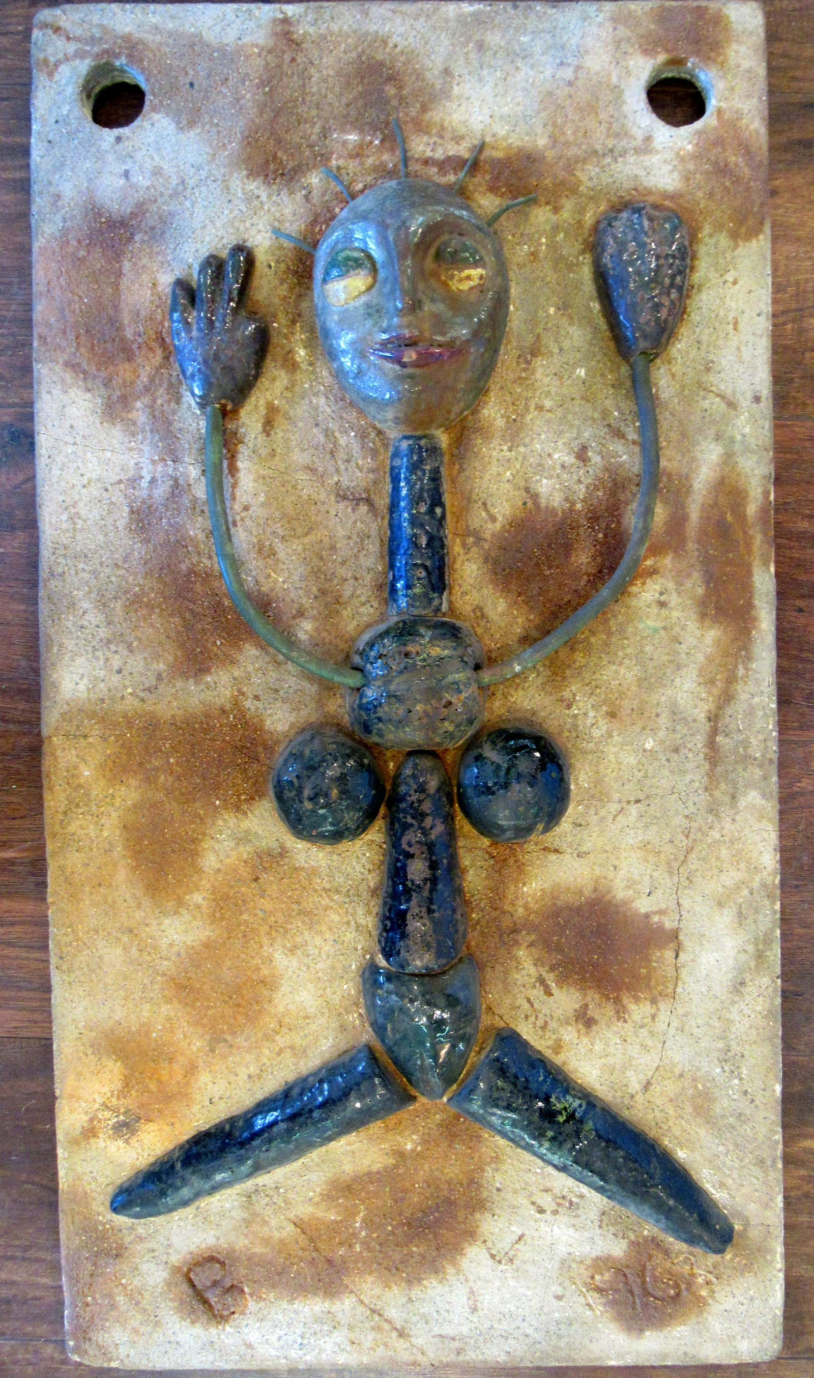 Modernist Sculpture Art Cement & Metal 1963 (1 of 3)