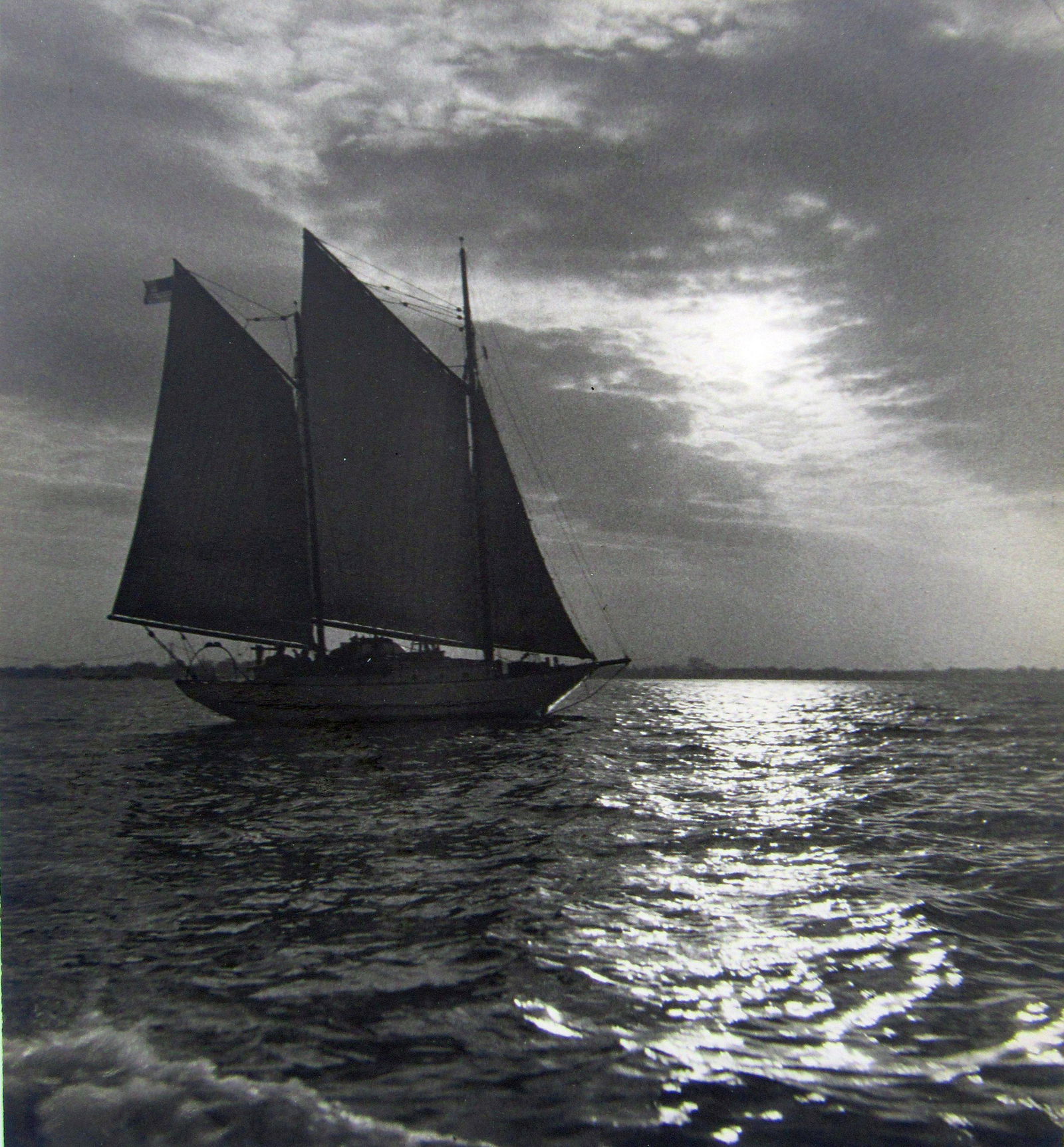 John Albok (American 1894-1982) 1935 Sailboat Water (1 of 2)