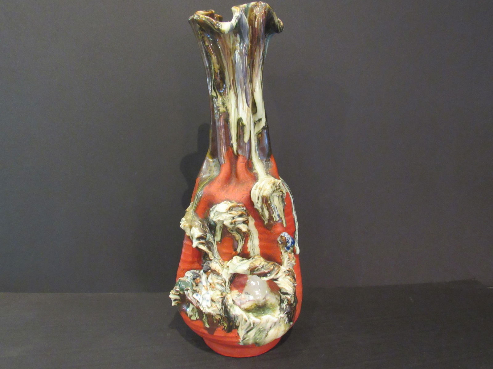 Asian Japanese Summida Gawa Vase Signed Hand-Painted (1 of 7)