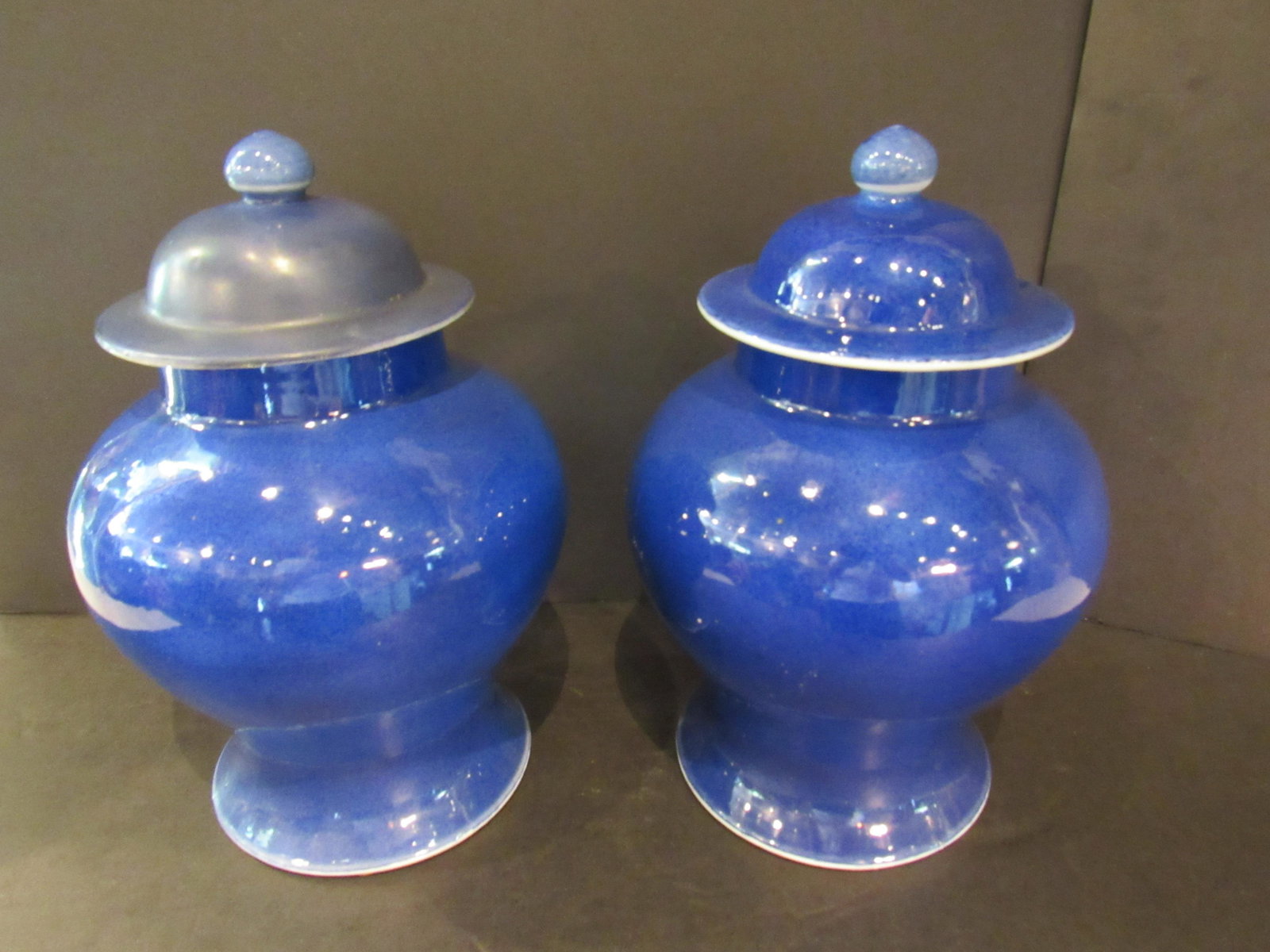 Pair of 12'' Asian Chinese Cobalt Blue Porcelain Ginger (1 of 7)