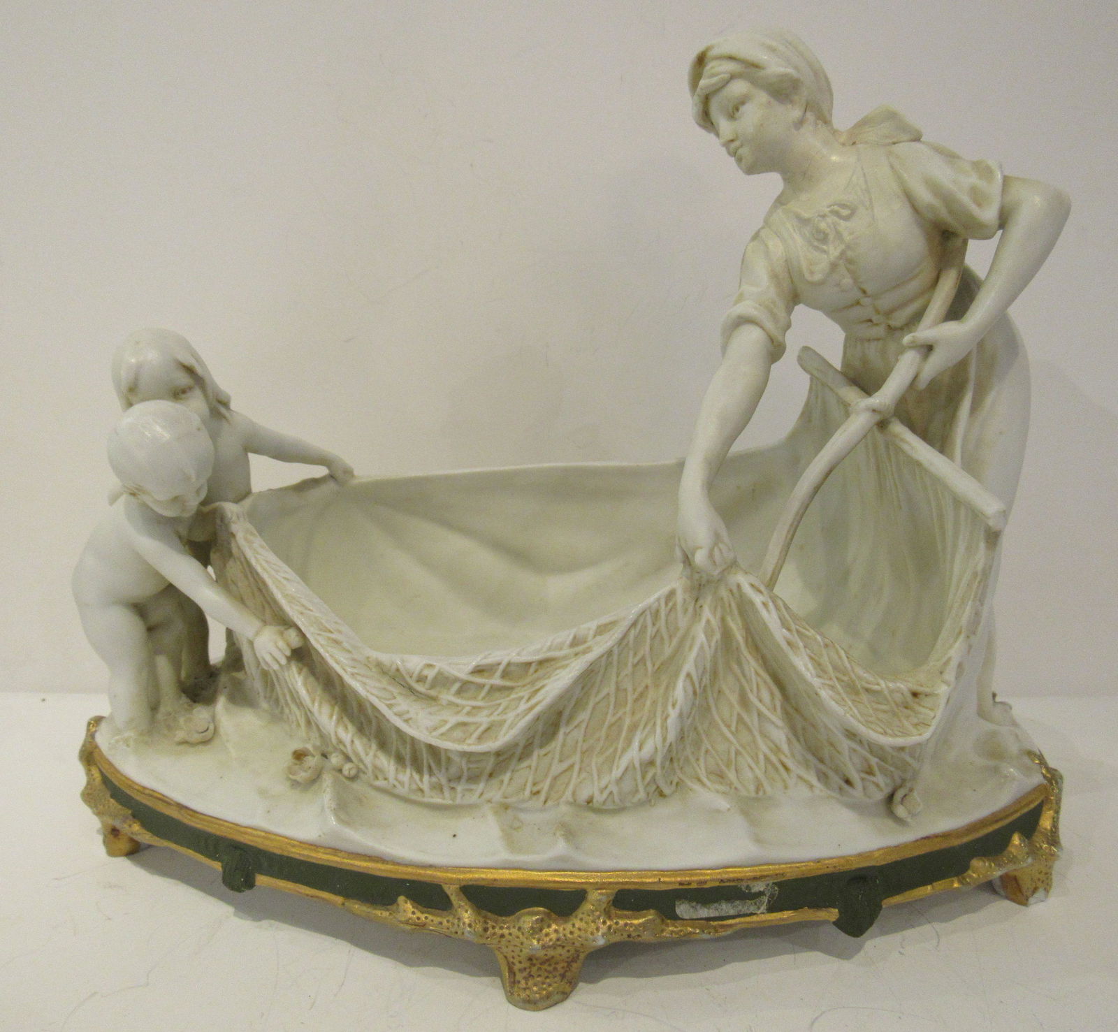 Antique E & A Muller German Porcelain Figural Dish (1 of 4)