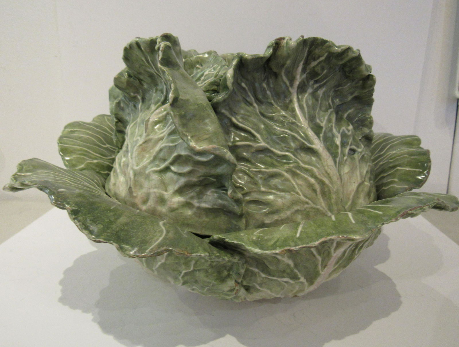 Antique Signed Lettuce Ware Porcelain Tureen (1 of 8)