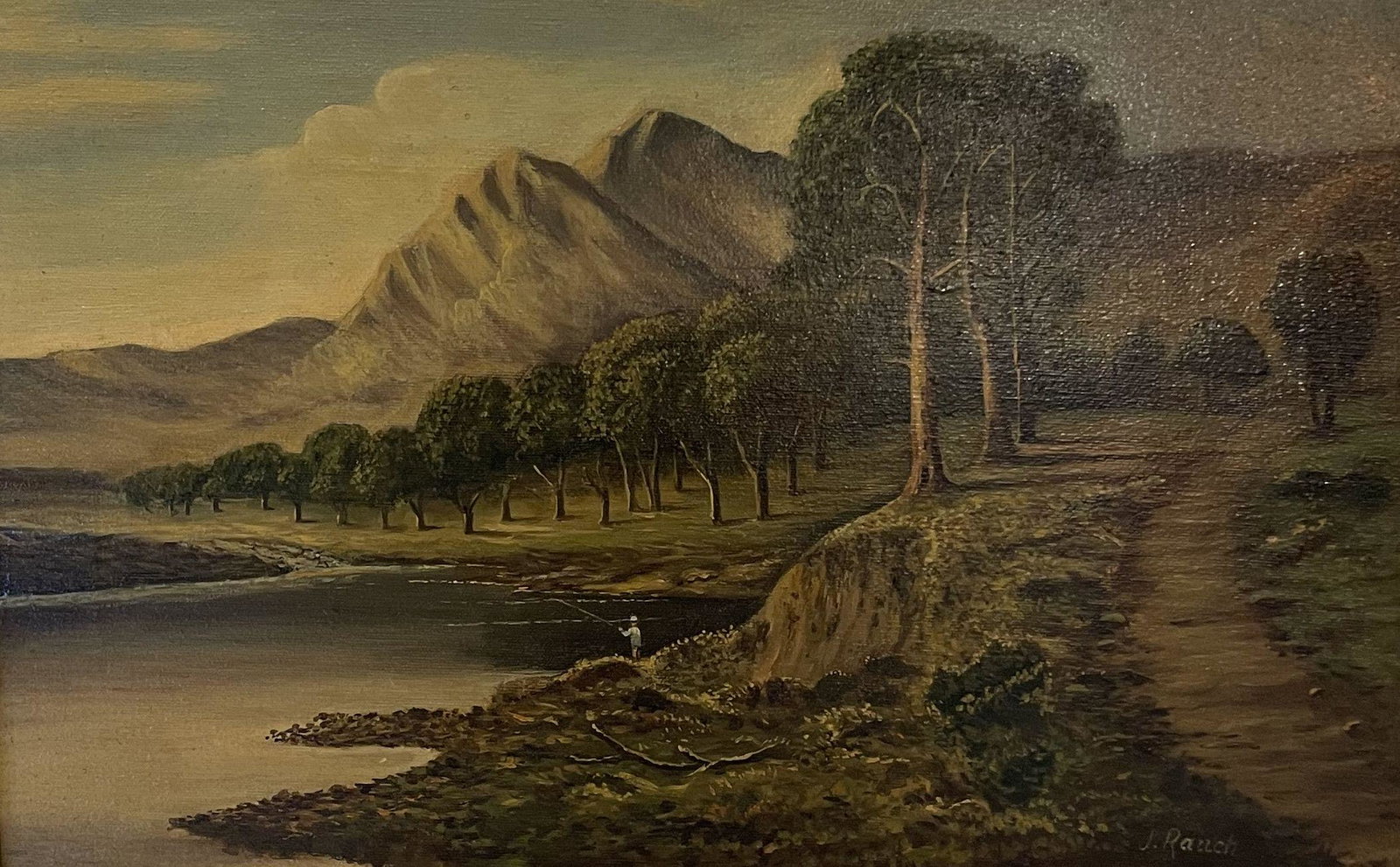 J. Rauch (American, 20th c.) Oil Landscape Painting (1 of 4)