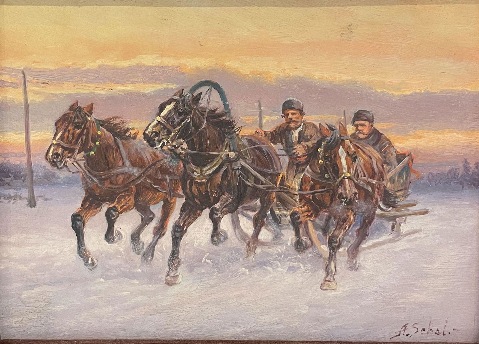 Antique A. Scheloumoff (Ukraine,1892-1983) Oil Painting (1 of 3)