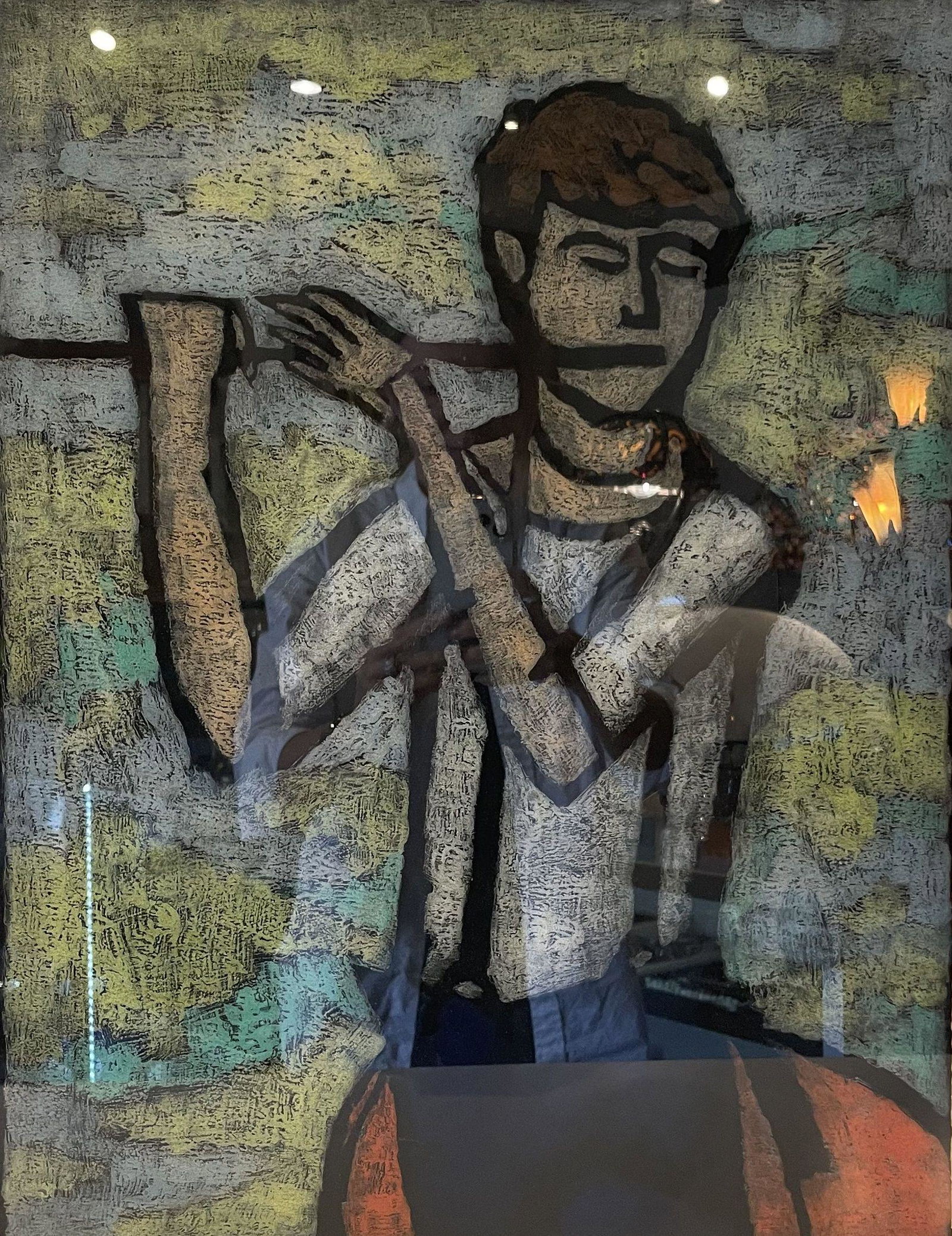 Antique Illegibly Signed Limited Woodblock Print 2/100 (1 of 4)