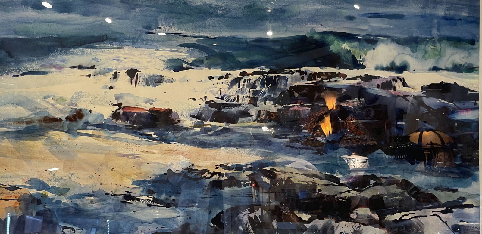 Antique Mae Bertoni (B. 1929) Watercolor Painting (1 of 4)