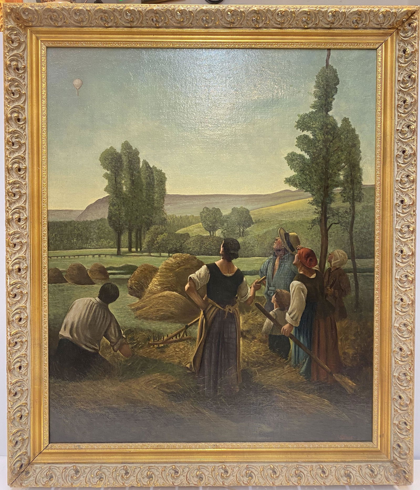 Painting after Julien Dupre (1812-1889) Hot-Air Balloon (1 of 8)