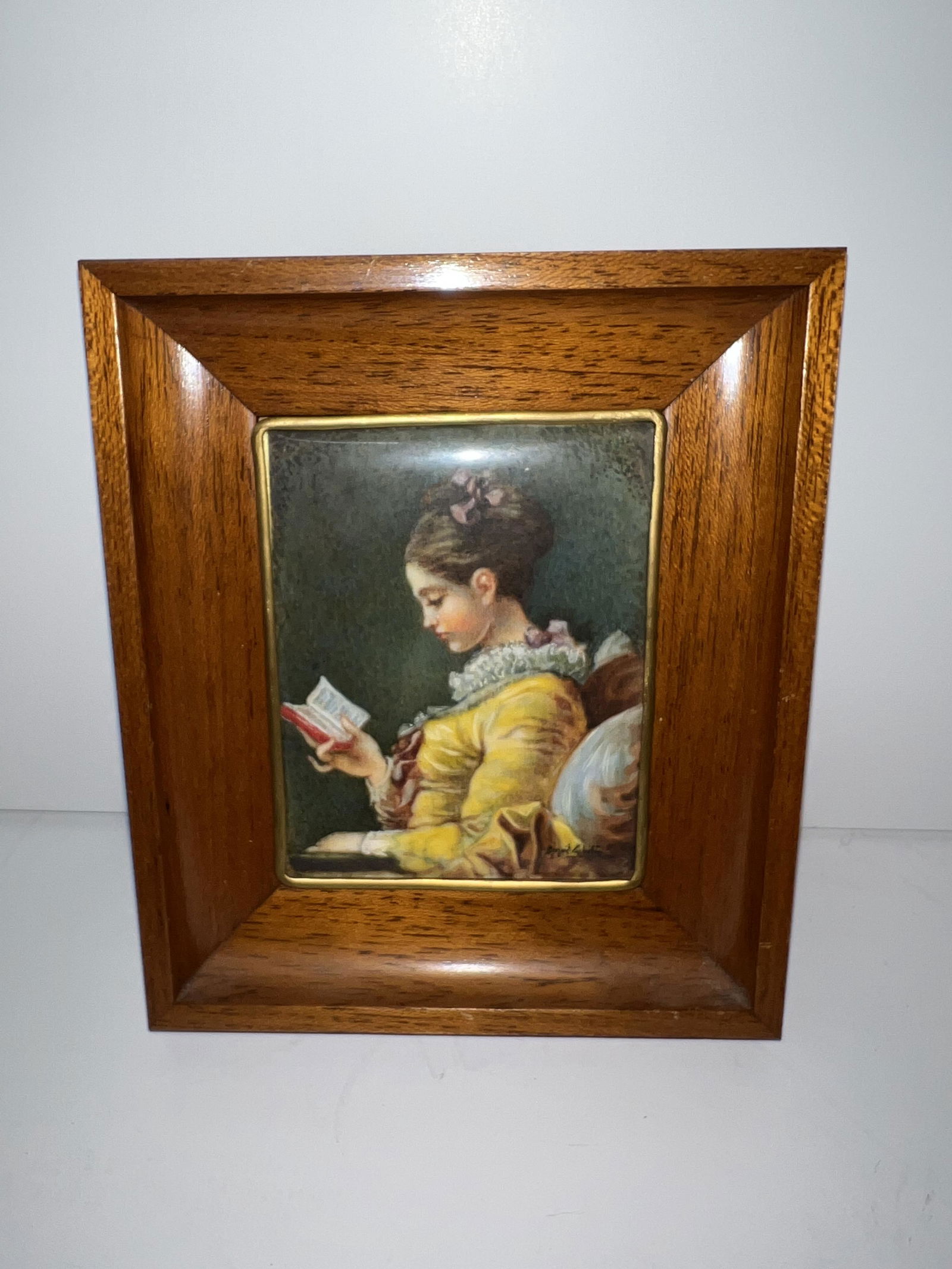 Antique Hand Painted Signed Miniature Painting (1 of 3)