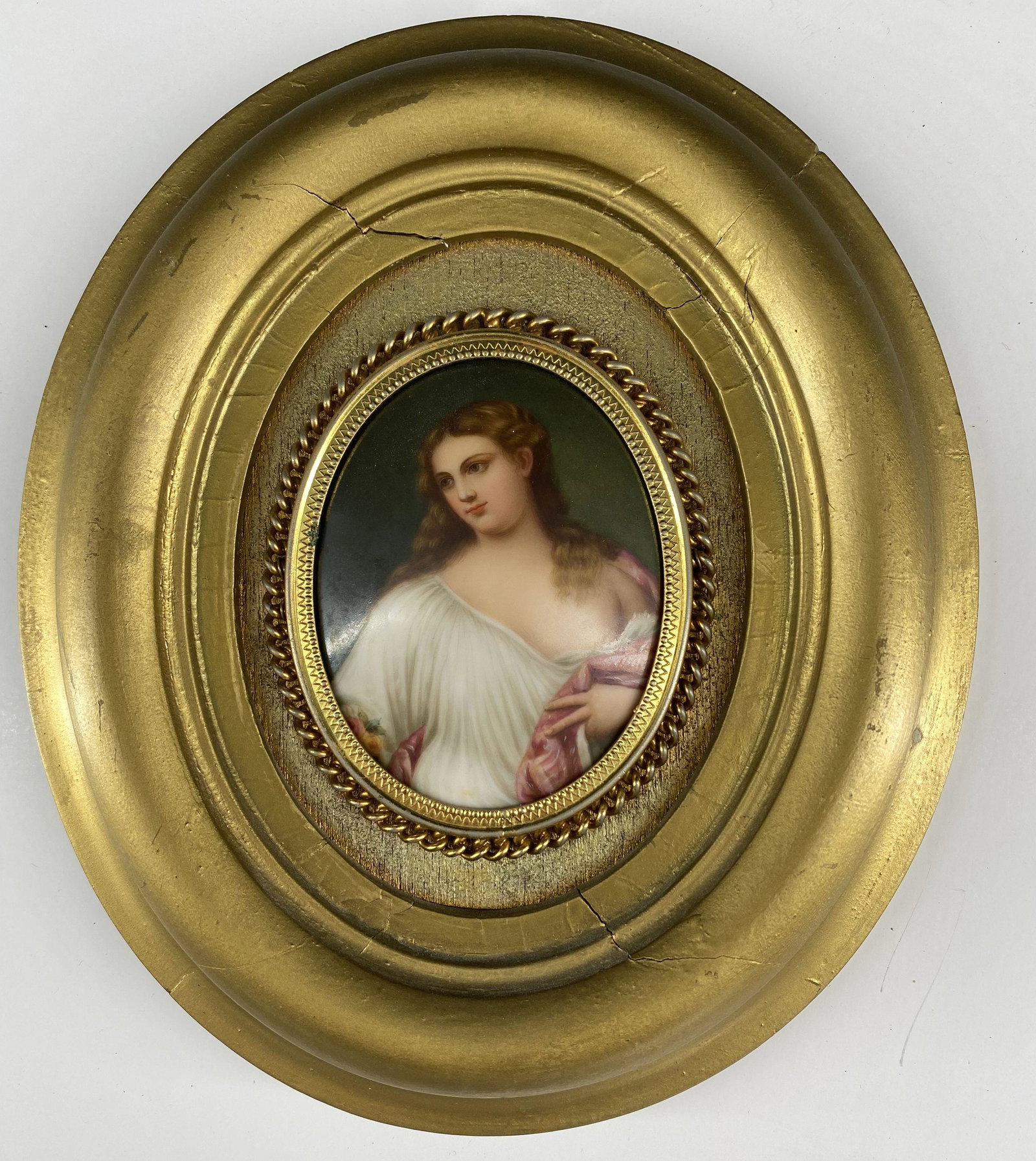 Antique KPM Hand Painted Porcelain Placque Portrait (1 of 3)