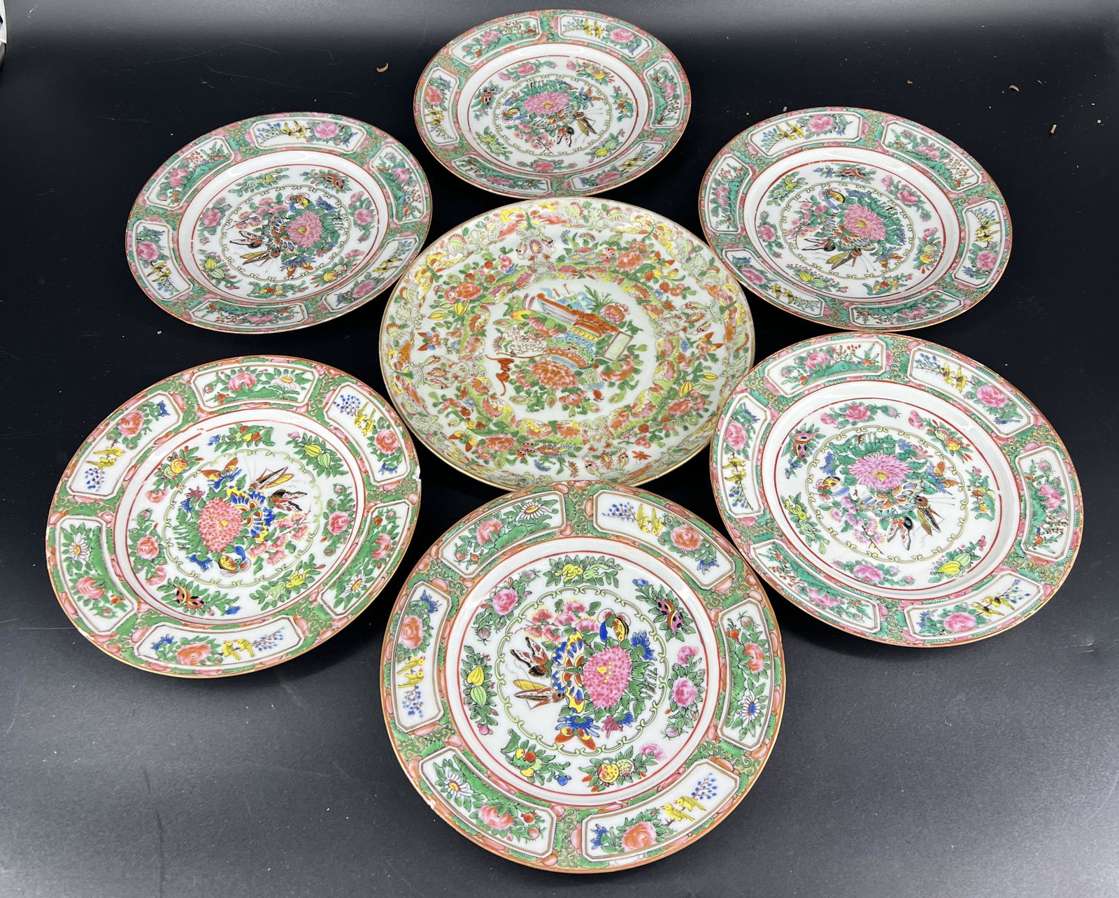 Lot of 7 Antique Chinese Rose Medallion Plates Apr 30, 2022 Maywood