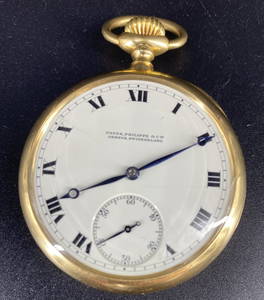 Patek Philippe 18k Gold Pocket Watch Geneva Switzerland