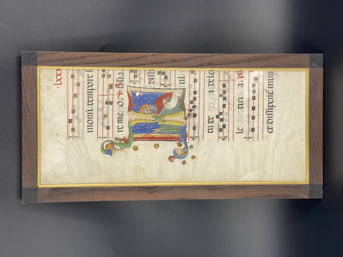 Antique Illuminated Manuscript Framed (1 of 5)