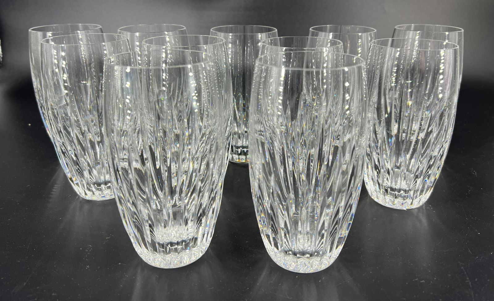 Lot of 11 Baccarat Massena Highball Crystal Goblets Glasses (1 of 5)