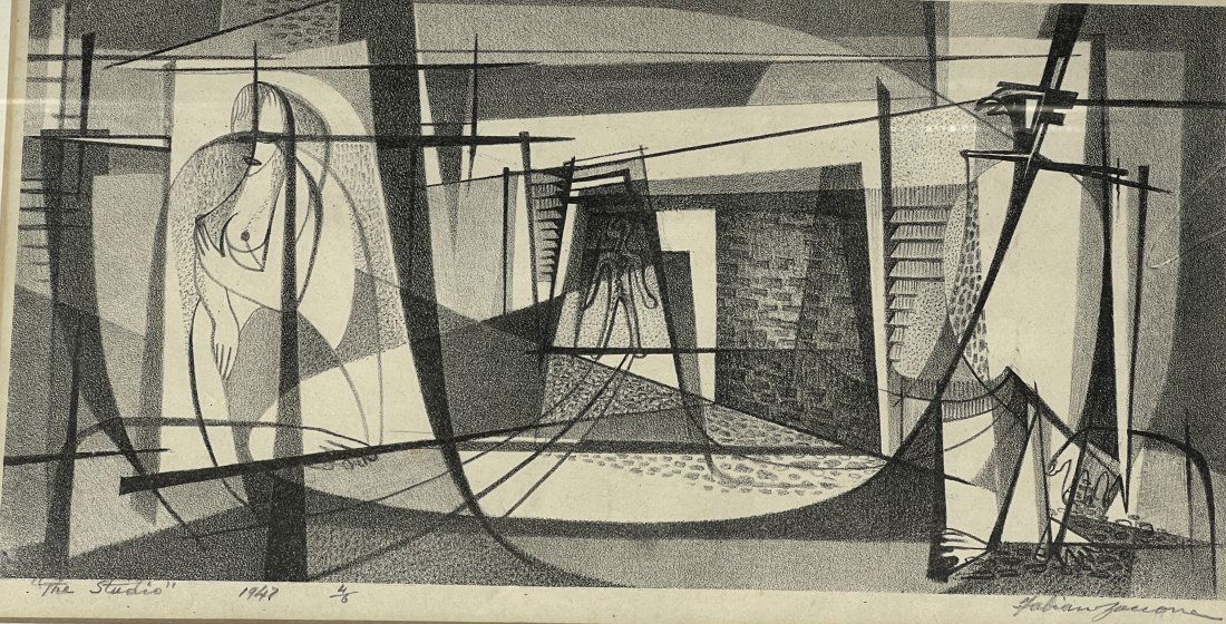 Fabian F. Zaccone (American, 1910-1992) Lithograph "The Studio" (1 of 5)