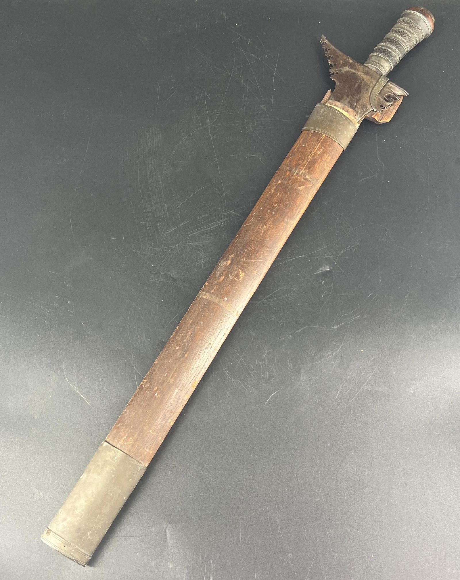 Antique Indonesian Kris Sword W/ Wooden Scabbard (1 of 7)