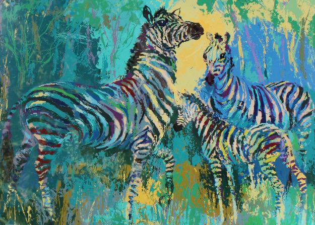 LeRoy Neiman (American, 1921-2012) Zebra Family Serigraph 1978 (1 of 5)