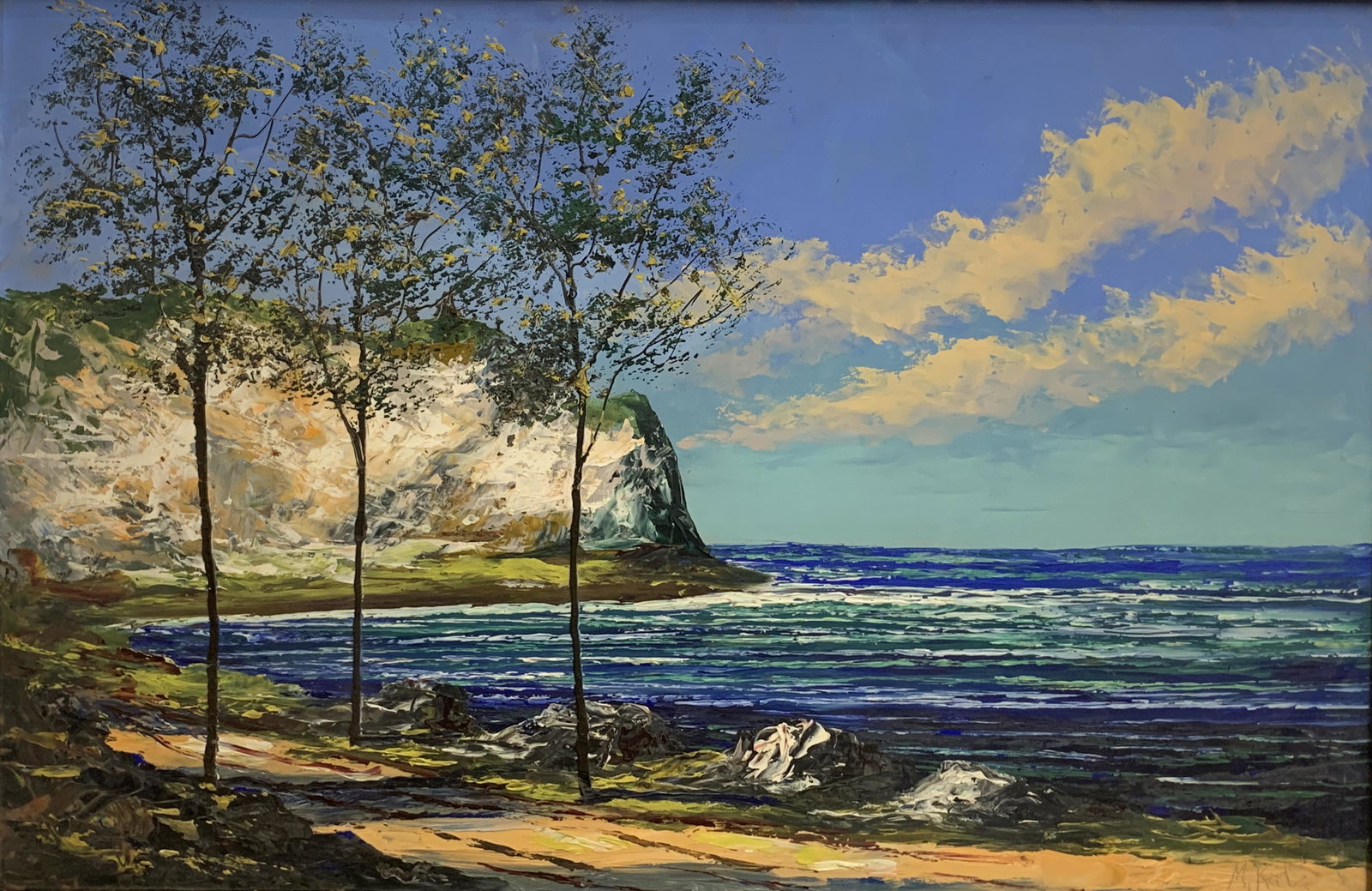 Morris Katz (Polish-American, 1932-2010) Seascape Oil Painting (1 of 4)