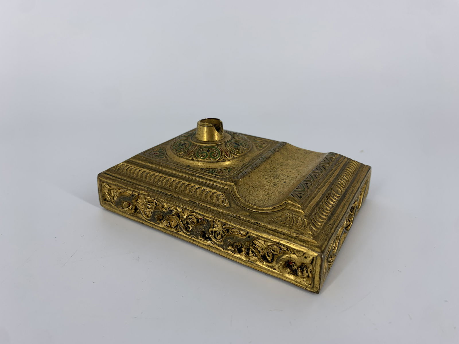 Tiffany Studios NY (1902 â€“ 1932), Gilt Bronze Pen Holder in Venetian Pattern #2111 (1 of 9)
