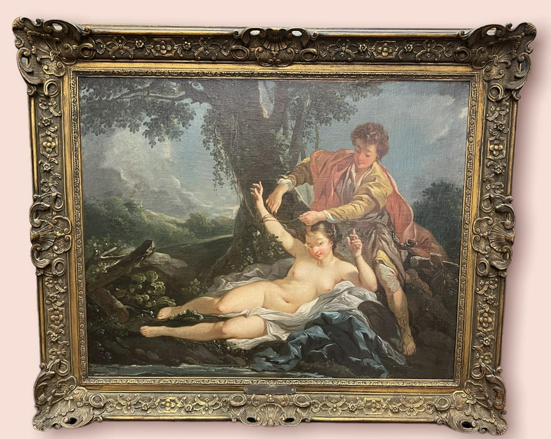 Antique Sleeping Beauty by Boucher Framed Painting (1 of 8)
