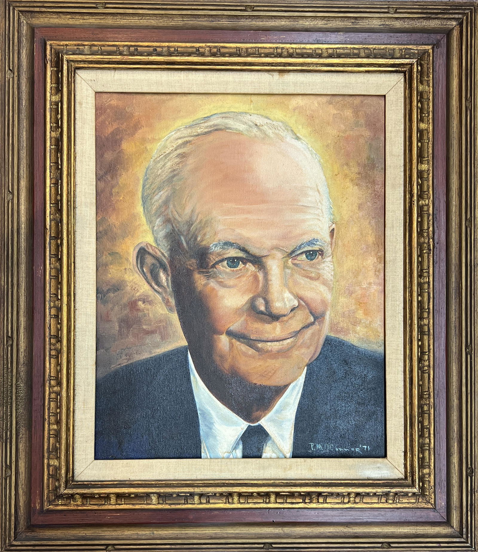 Paul M. O'Connor Framed Painting of Dwight D. Eisenhower (1 of 5)