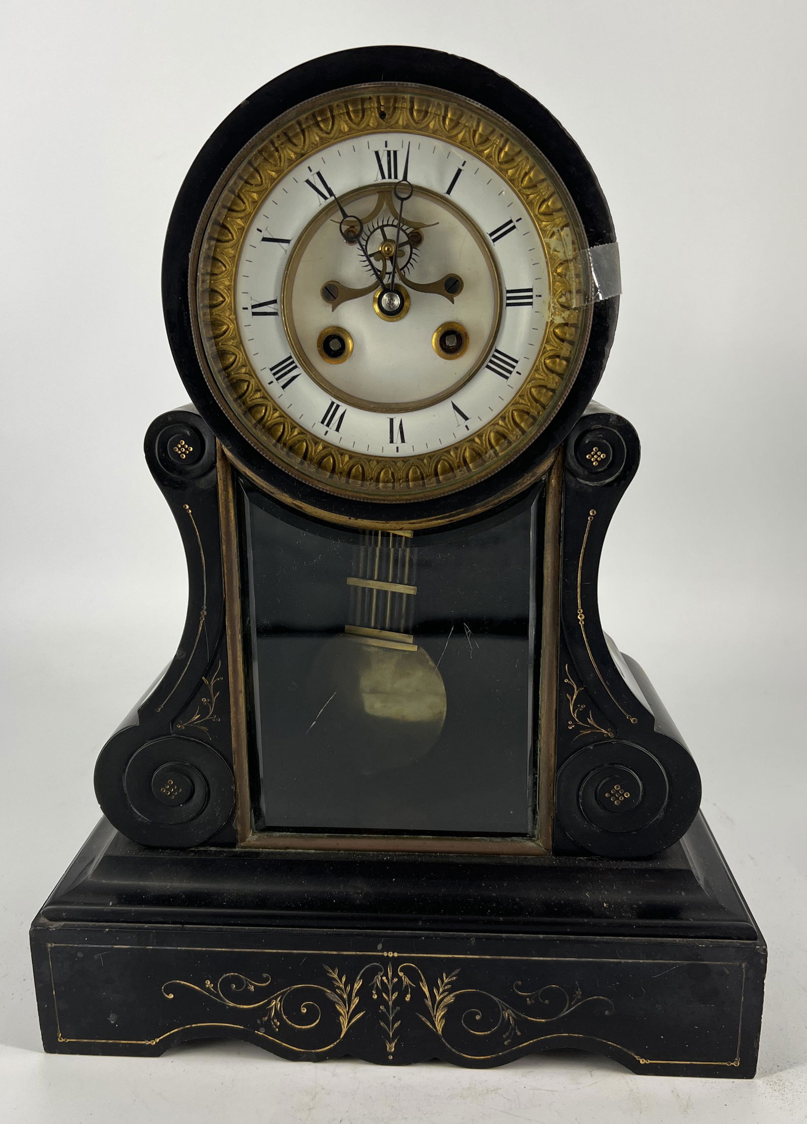 Antique Eastlake Design Slate Stone Mantle Clock (1 of 8)