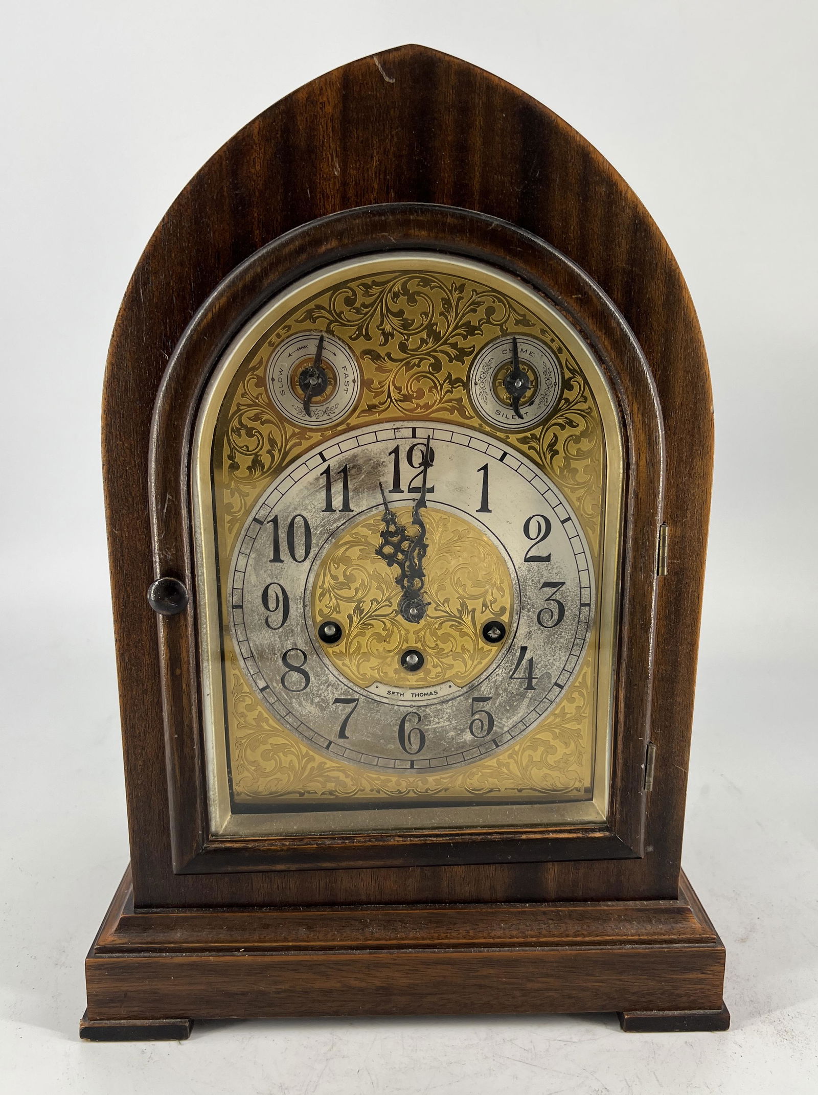 Antique Seth Thomas Beehive Mahogany Westminster Clock (1 of 9)