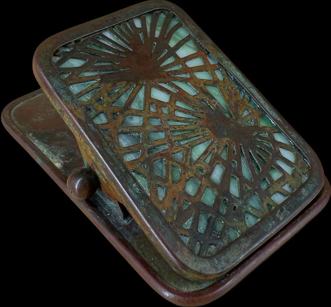 Antique Tiffany Studios New York 971 Glass & Bronze Paperclip Pineneedle (1 of 4)