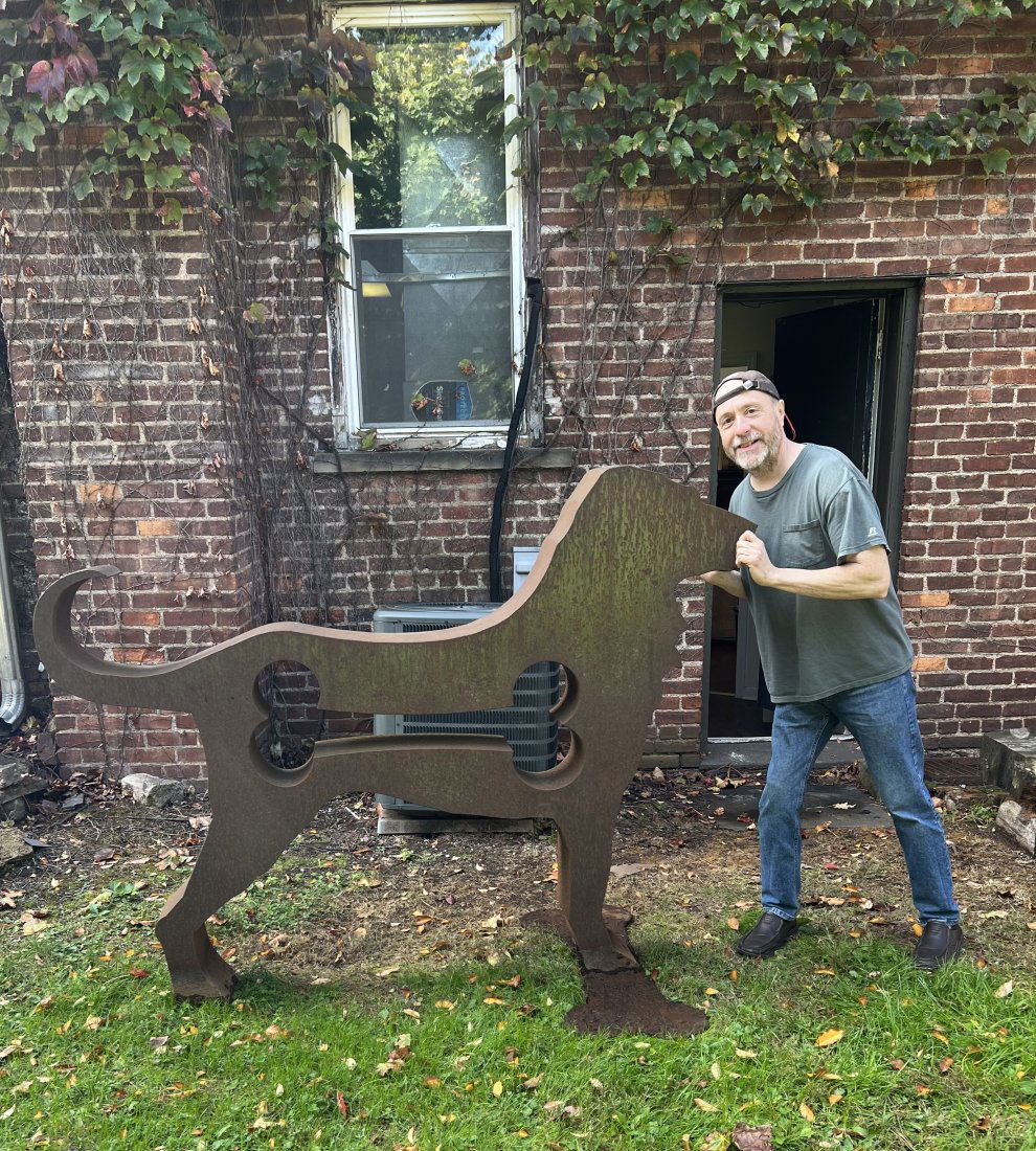 Dale Rogers (MA, 20th Century) Large American Contemporary Dog Sculpture (1 of 10)