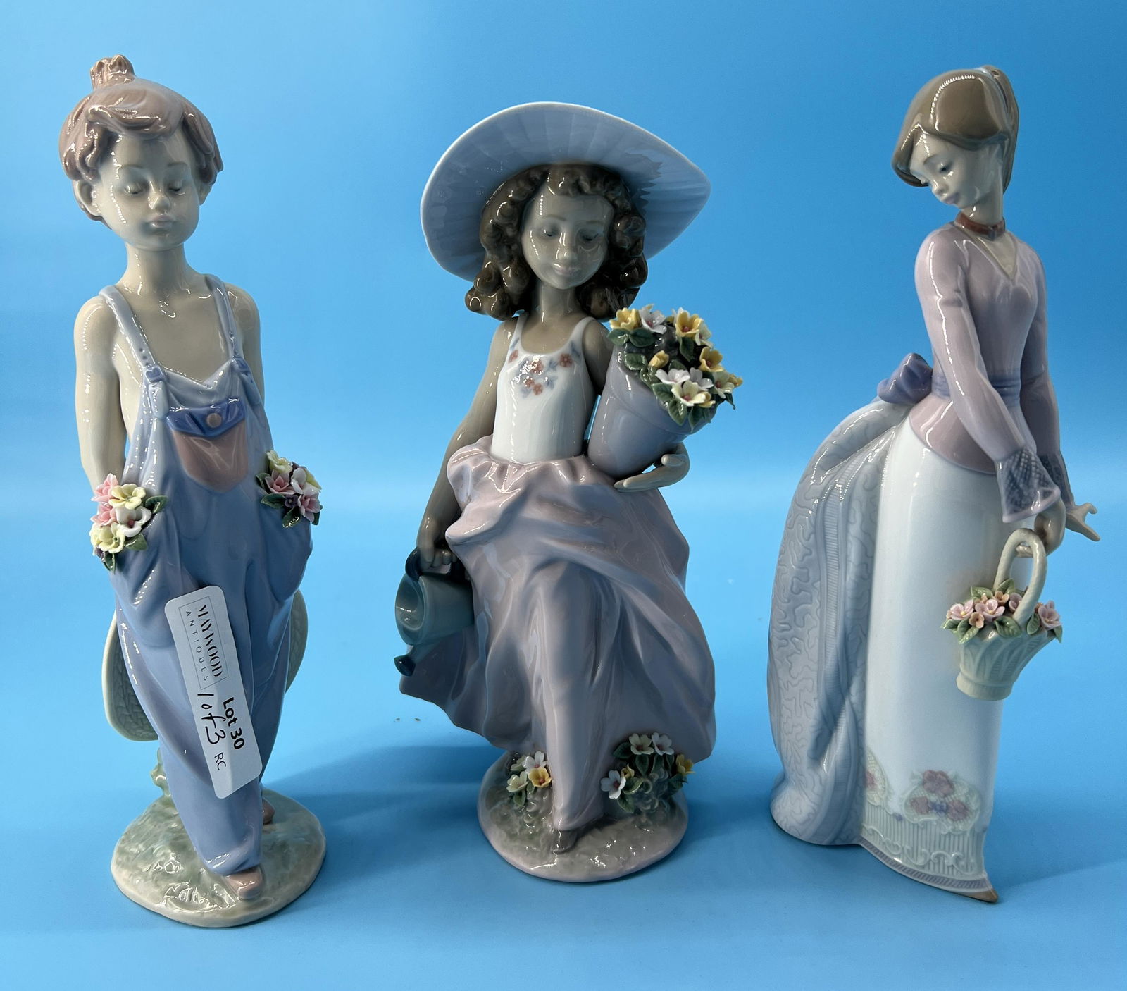 Vintage Lot of 3 Lladro Porcelain Figurines Spain (1 of 6)