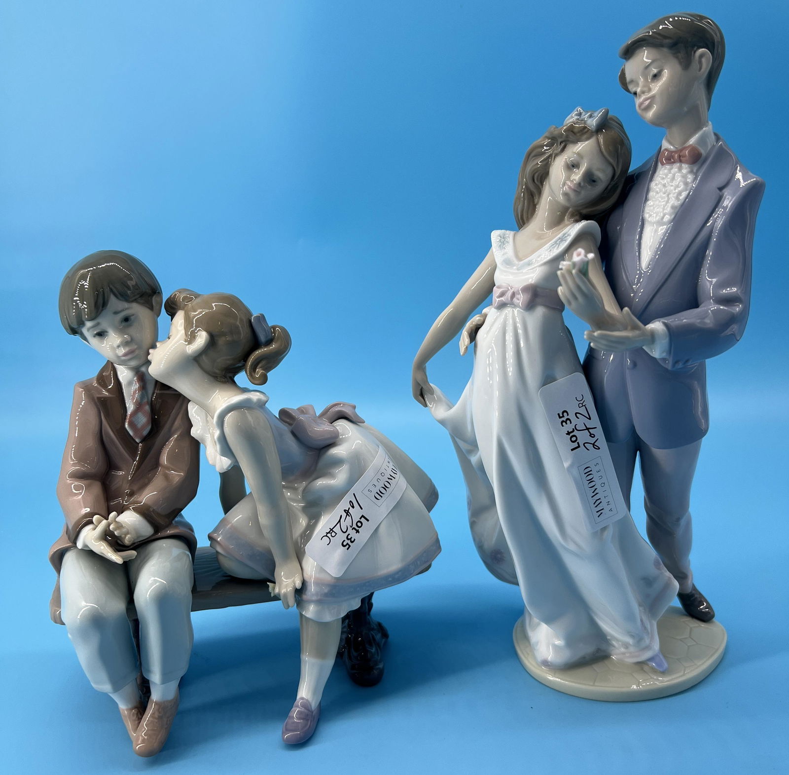 Vintage Lot of 2 Lladro Spain Porcelain Figurines (1 of 6)