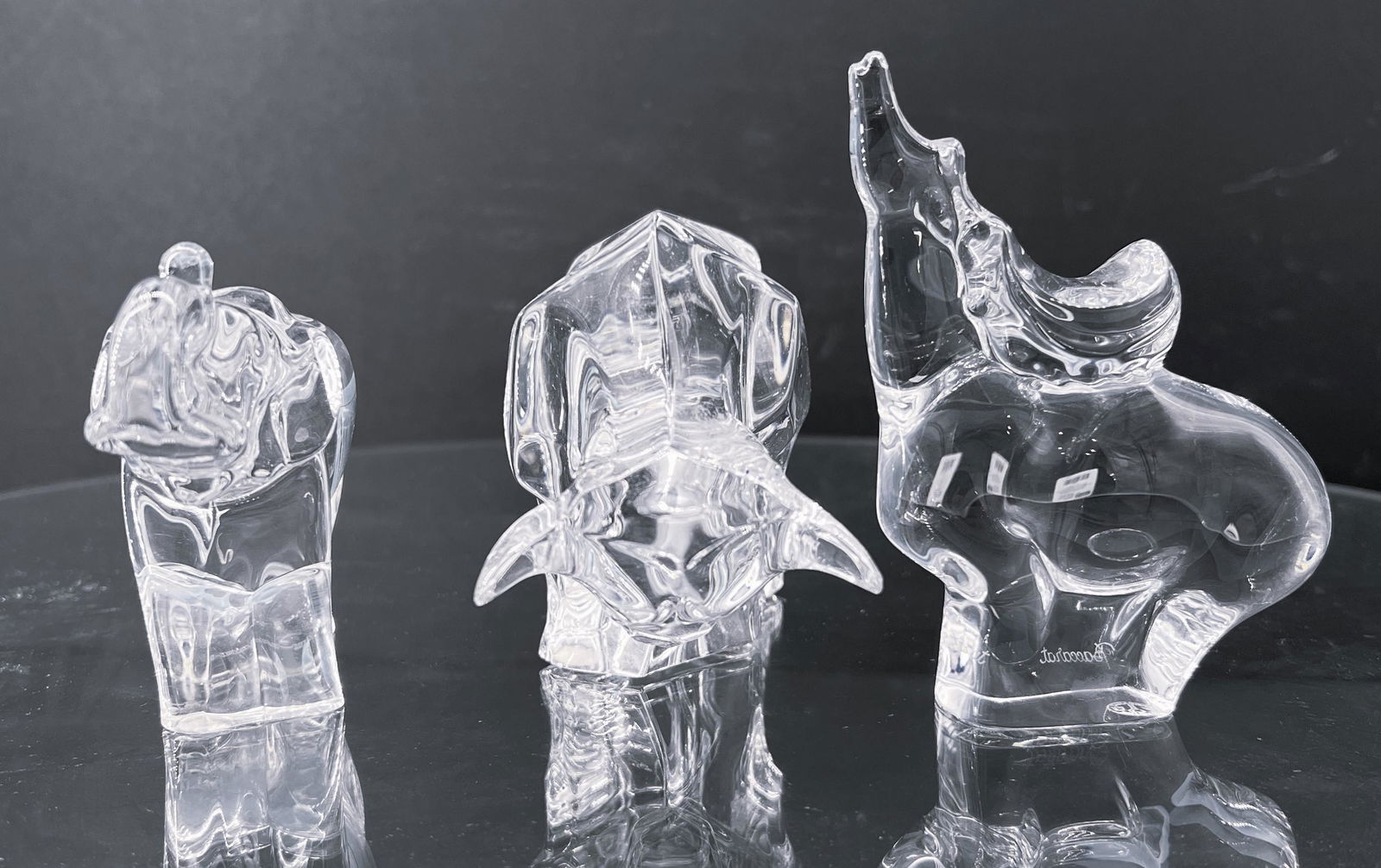 Vintage Baccarat Crystal Glass Lot of 3 Animal Figurines (1 of 8)