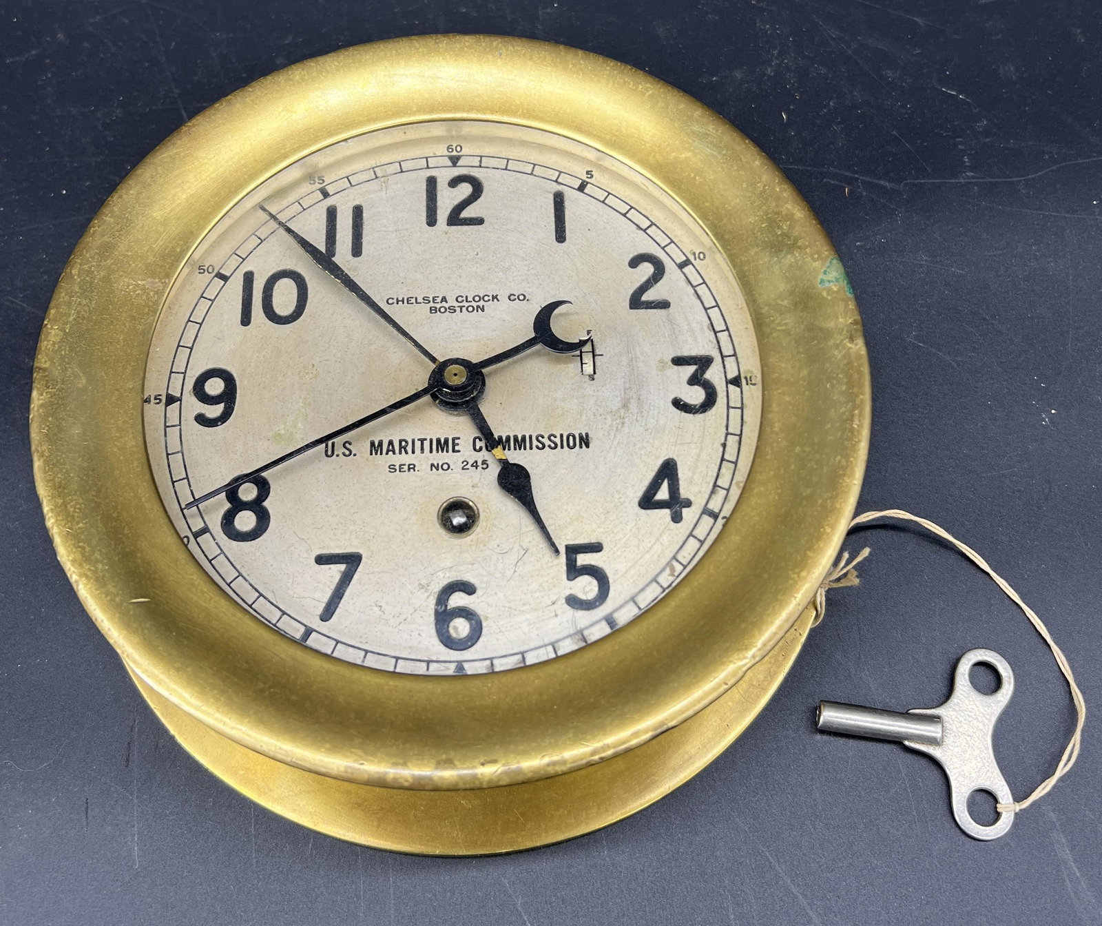 Antique Chelsea Clock Co. Boston U.S Maritime Commission Ser. No. 245 (1 of 6)