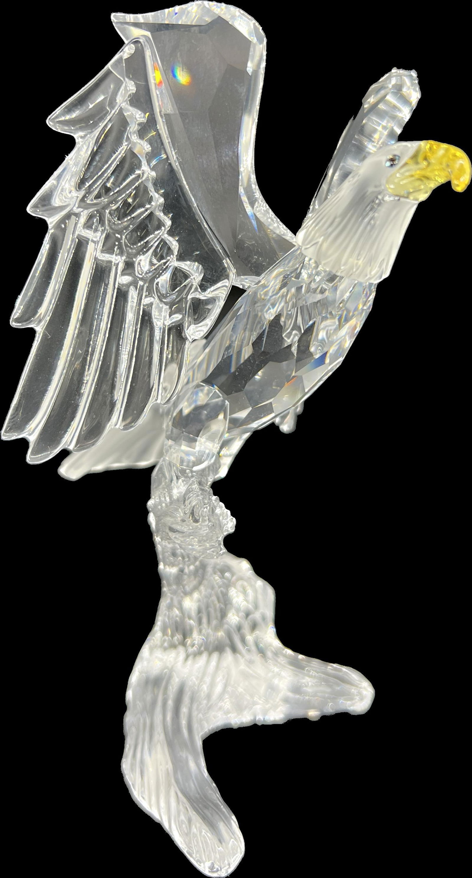 Vintage Swarovski Crystal Bald Eagle W/ Original Box 7670 (1 of 6)