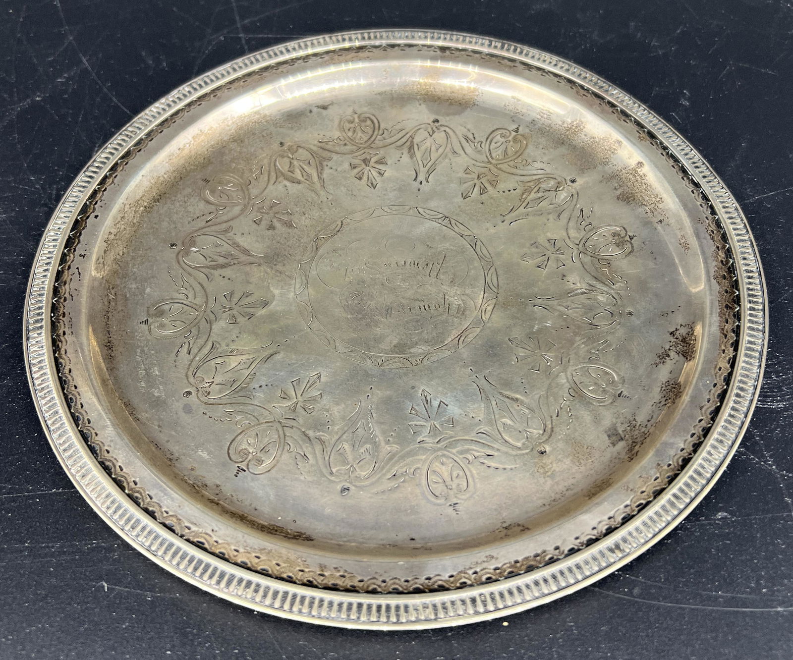 Antique George Sharp Bailey Banks Biddle Sterling Silver  Plate Dish (1 of 6)