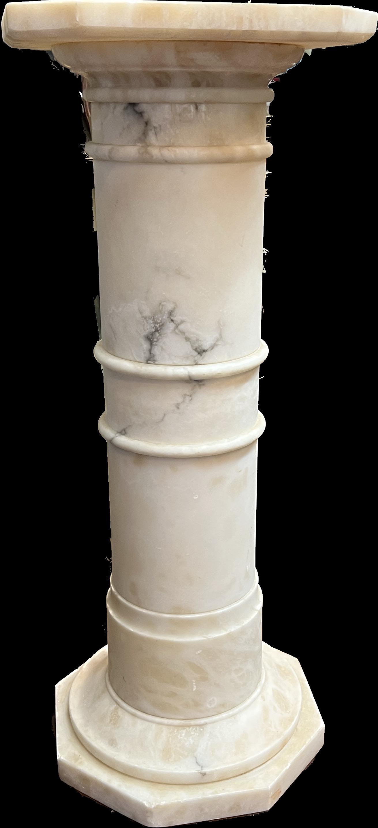 Large Antique Marble Column Pedestal (1 of 6)