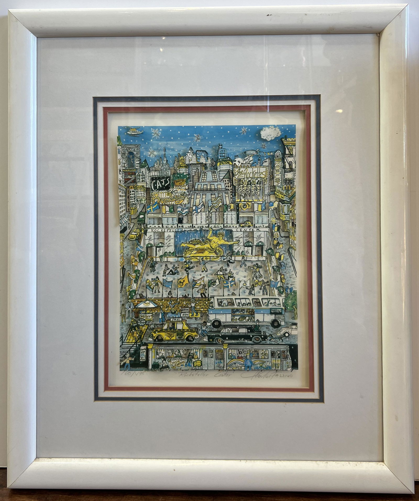 Charles Fazzino (American, 20th C.) Rockefeller Center 3-D Pop Art (1 of 6)