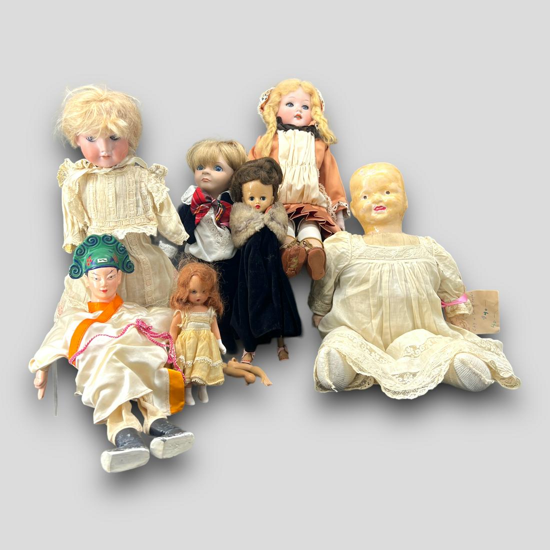 Antique Lot of 7 Collectible Childrens Dolls Toys (1 of 8)