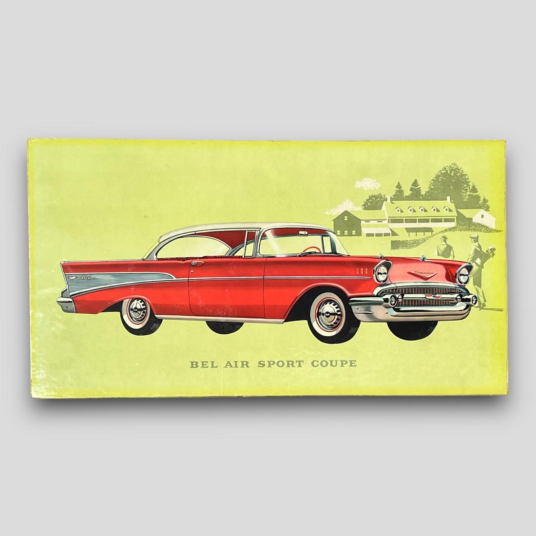 Vintage 1957 Chevrolet Chevy Bel Air Sport Coupe Dealer Poster (1 of 3)