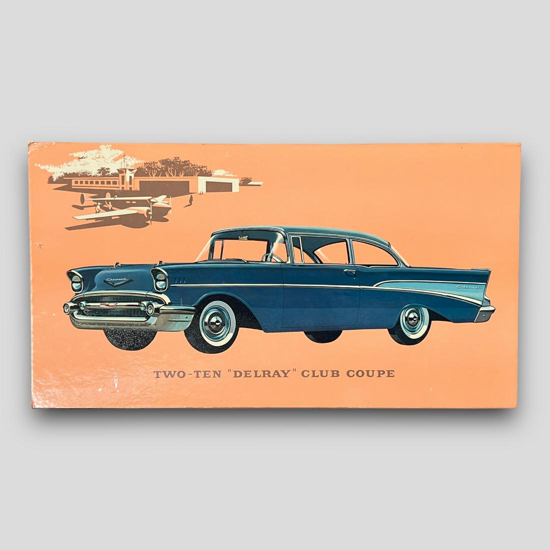 Vintage 1957 Chevrolet Chevy Two Ten Del Ray Coupe Dealer Poster (1 of 3)