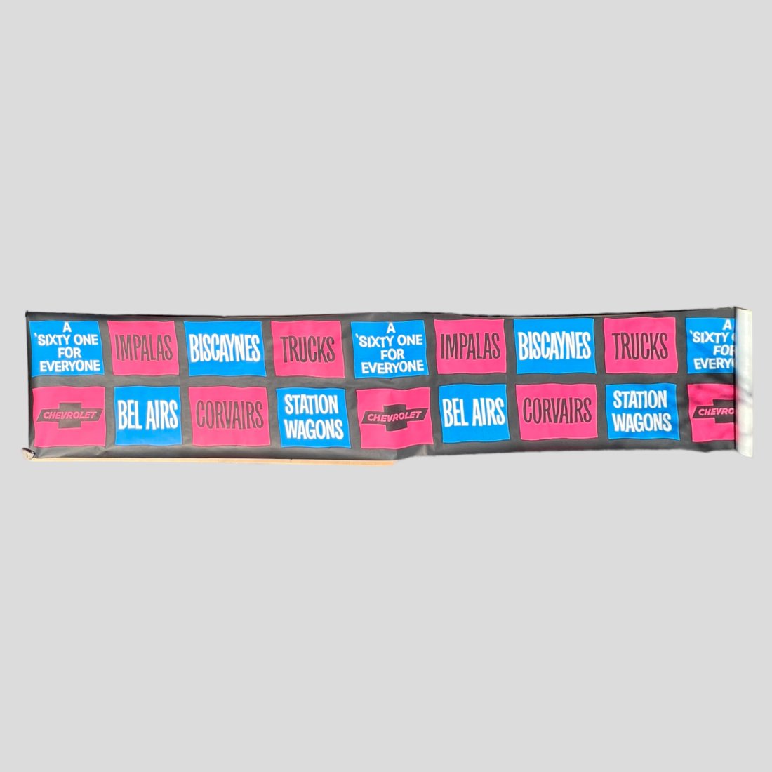 Vintage 1961 Chevrolet Chevy Dealership Poster Banner (1 of 7)