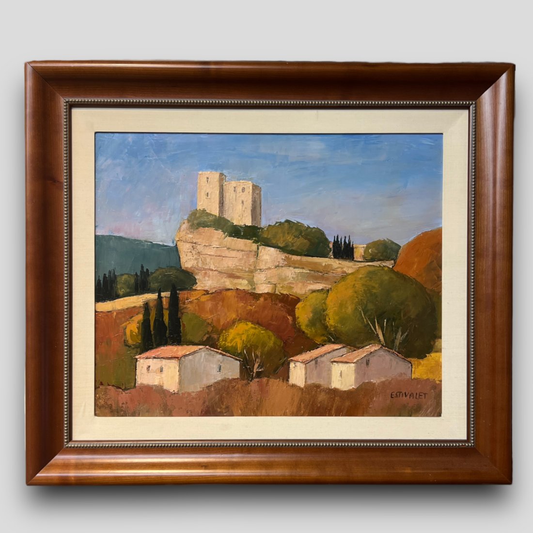 Vintage Elisabeth Estivalet (Polish/French, B. 1952) Framed Oil Painting (1 of 3)