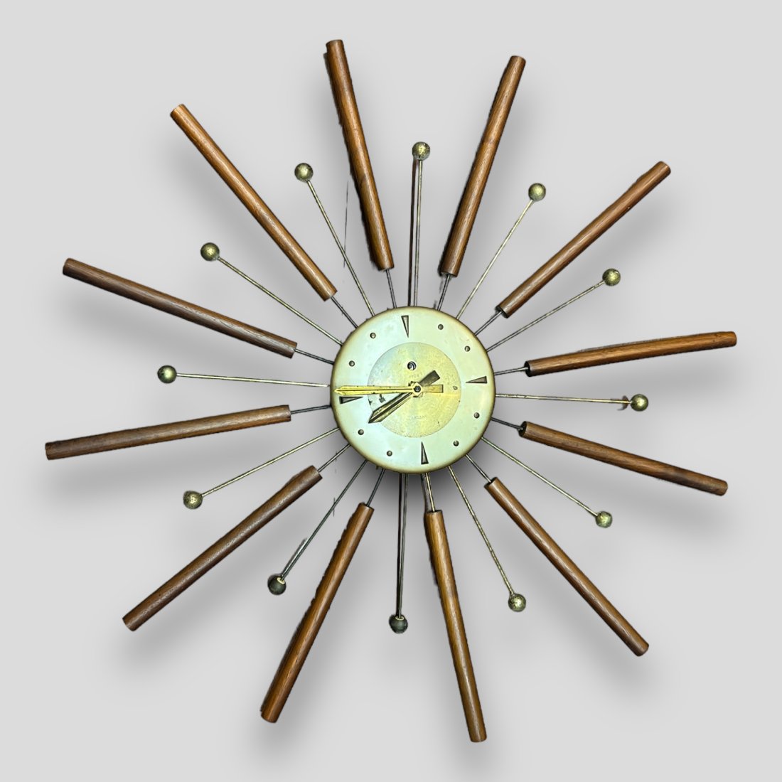 Vintage MCM Mid Century Modern Welby 8 Day Starburst Clock (1 of 5)